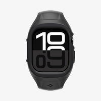 ACS09317 - Apple Watch 10 (46mm) Case Liquid Air Pro in Matte Black showing the front